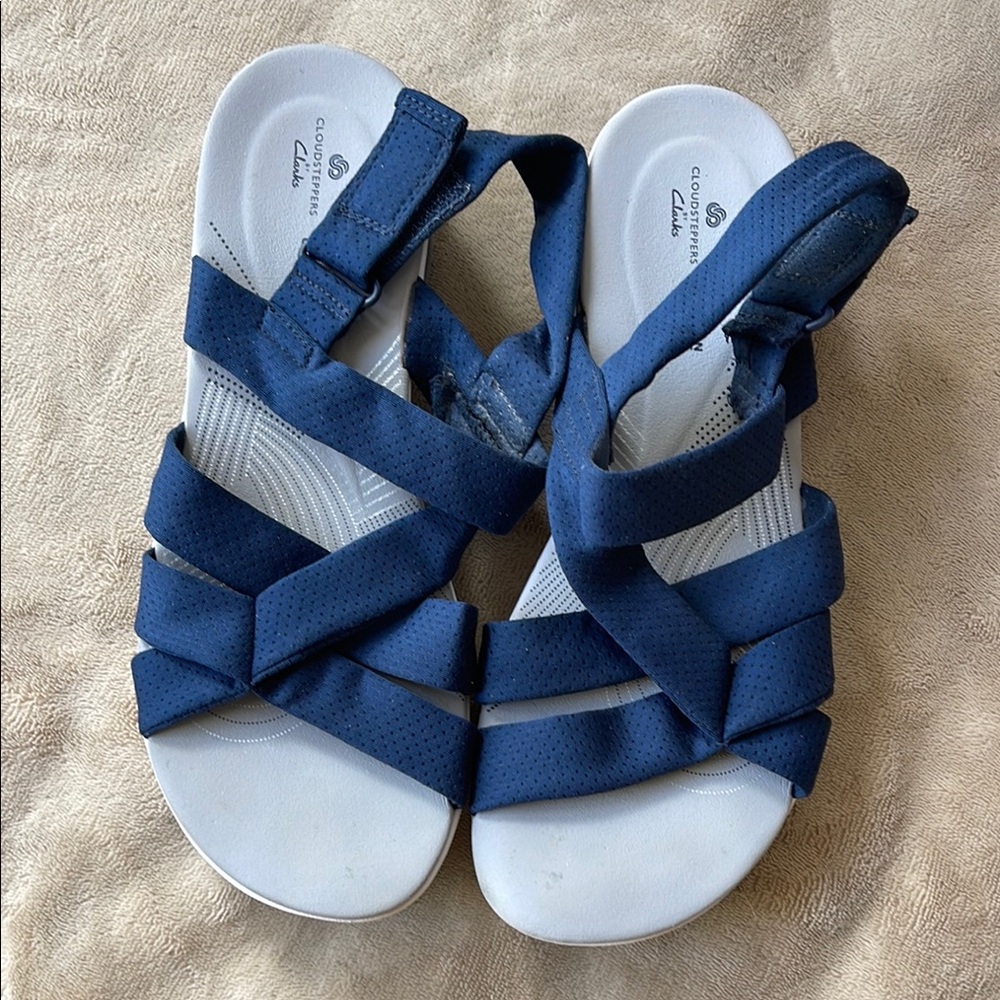 Clarks Blue Strap Sandals